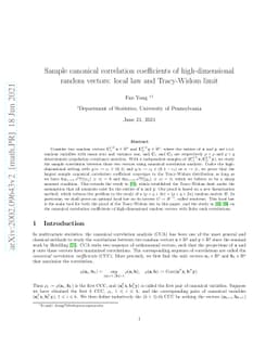 Sample canonical correlation coefficients of high-dimensional random
  vectors: local law and Tracy-Widom limit