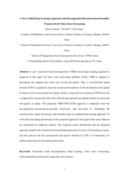 A New Unified Deep Learning Approach with
  Decomposition-Reconstruction-Ensemble Framework for Time Series Forecasting