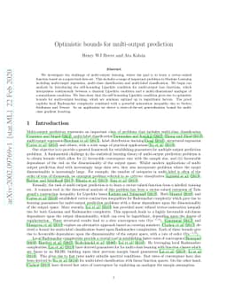 Optimistic bounds for multi-output prediction