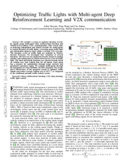 Optimizing Traffic Lights with Multi-agent Deep Reinforcement Learning
  and V2X communication