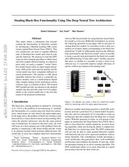 Stealing Black-Box Functionality Using The Deep Neural Tree Architecture