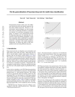 On the generalization of bayesian deep nets for multi-class
  classification