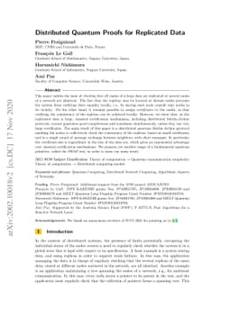 Distributed Quantum Proofs for Replicated Data