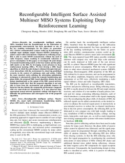Reconfigurable Intelligent Surface Assisted Multiuser MISO Systems
  Exploiting Deep Reinforcement Learning
