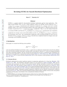 Revisiting EXTRA for Smooth Distributed Optimization