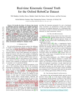 Real-time Kinematic Ground Truth for the Oxford RobotCar Dataset