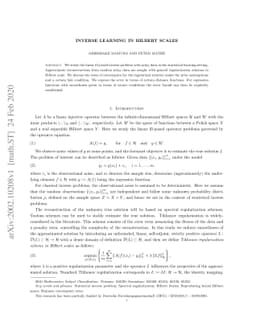 Inverse learning in Hilbert scales