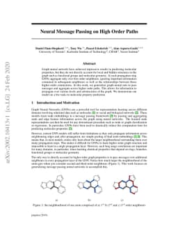 Neural Message Passing on High Order Paths