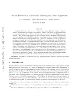 Precise Tradeoffs in Adversarial Training for Linear Regression