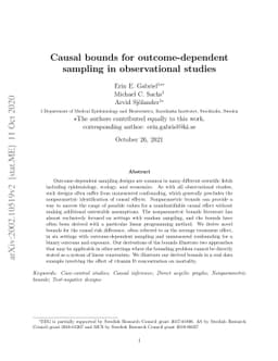 Causal bounds for outcome-dependent sampling in observational studies