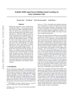 Scalable Multi-Agent Inverse Reinforcement Learning via
  Actor-Attention-Critic