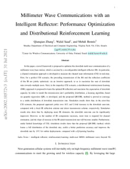 Millimeter Wave Communications with an Intelligent Reflector:
  Performance Optimization and Distributional Reinforcement Learning