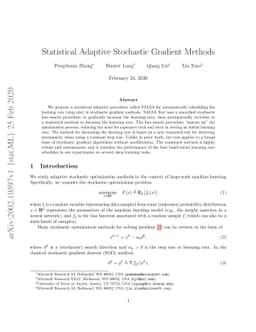 Statistical Adaptive Stochastic Gradient Methods