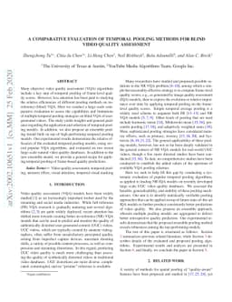 A Comparative Evaluation of Temporal Pooling Methods for Blind Video
  Quality Assessment