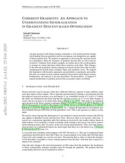 Coherent Gradients: An Approach to Understanding Generalization in
  Gradient Descent-based Optimization