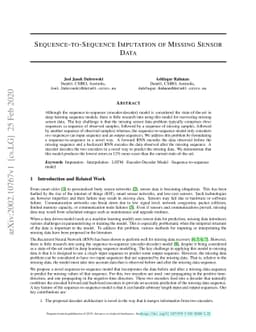 Sequence-to-Sequence Imputation of Missing Sensor Data