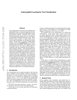 Label-guided Learning for Text Classification