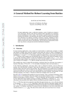 A General Method for Robust Learning from Batches