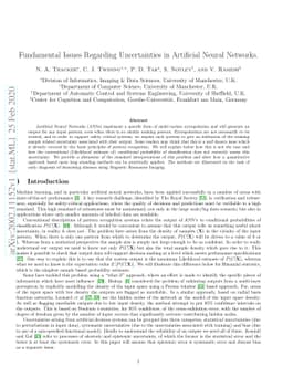 Fundamental Issues Regarding Uncertainties in Artificial Neural Networks