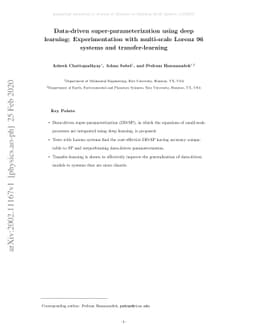 Data-driven super-parameterization using deep learning: Experimentation
  with multi-scale Lorenz 96 systems and transfer-learning