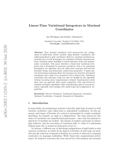 Linear-Time Variational Integrators in Maximal Coordinates