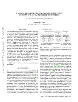 A Density Ratio Approach to Language Model Fusion in End-To-End
  Automatic Speech Recognition