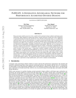 PaDGAN: A Generative Adversarial Network for Performance Augmented
  Diverse Designs