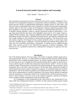 A neural network model of perception and reasoning