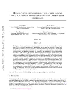 Hierarchical clustering with discrete latent variable models and the
  integrated classification likelihood