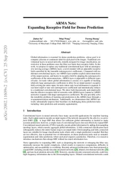 ARMA Nets: Expanding Receptive Field for Dense Prediction