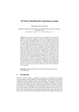IoT Device Identification Using Deep Learning
