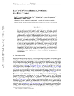 Rethinking the Hyperparameters for Fine-tuning