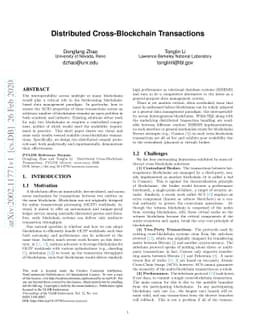 Distributed Cross-Blockchain Transactions