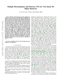 Multiple Discrimination and Pairwise CNN for View-based 3D Object
  Retrieval