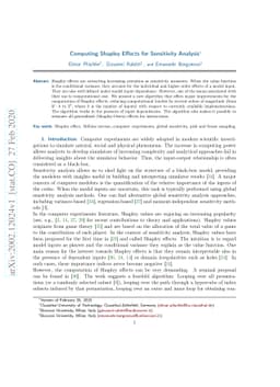 Computing Shapley Effects for Sensitivity Analysis