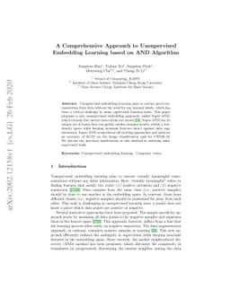 A Comprehensive Approach to Unsupervised Embedding Learning based on AND
  Algorithm