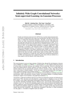 Infinitely Wide Graph Convolutional Networks: Semi-supervised Learning
  via Gaussian Processes