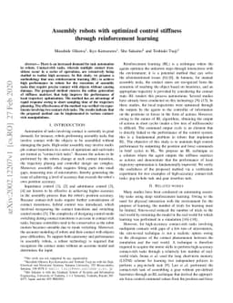 Assembly robots with optimized control stiffness through reinforcement
  learning