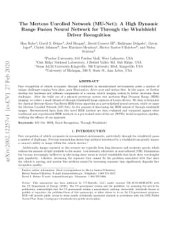 The Mertens Unrolled Network (MU-Net): A High Dynamic Range Fusion
  Neural Network for Through the Windshield Driver Recognition