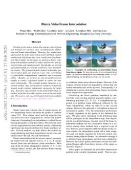 Blurry Video Frame Interpolation