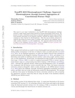 NeurIPS 2019 Disentanglement Challenge: Improved Disentanglement through
  Learned Aggregation of Convolutional Feature Maps