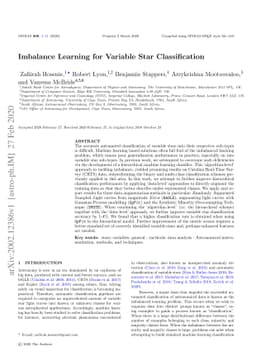 Imbalance Learning for Variable Star Classification