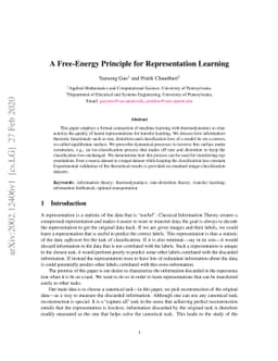 A Free-Energy Principle for Representation Learning