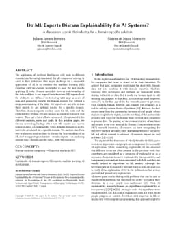 Do ML Experts Discuss Explainability for AI Systems? A discussion case
  in the industry for a domain-specific solution