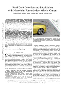 Road Curb Detection and Localization with Monocular Forward-view Vehicle
  Camera