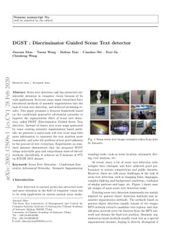 DGST : Discriminator Guided Scene Text detector