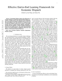 Effective End-to-End Learning Framework for Economic Dispatch