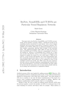 ResNets, NeuralODEs and CT-RNNs are Particular Neural Regulatory
  Networks