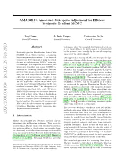 AMAGOLD: Amortized Metropolis Adjustment for Efficient Stochastic
  Gradient MCMC