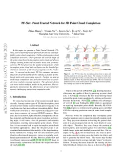 PF-Net: Point Fractal Network for 3D Point Cloud Completion